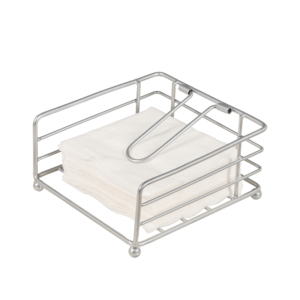 ที่ใส่กระดาษเช็ดปากสีขาวแบบใหม่ที่วางกระดาษเช็ดปากแบบแบนพร้อมแขนถ่วงน้ำหนักที่วางกระดาษค็อกเทลสำหรับโต๊ะ - Product Image 2