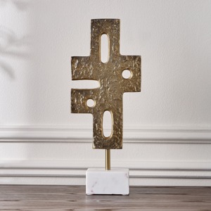 Escultura de cara de Metal negro de moda llamativa pieza decorativa hecha a mano Ideal para sala de estar u oficina - Product Image 3