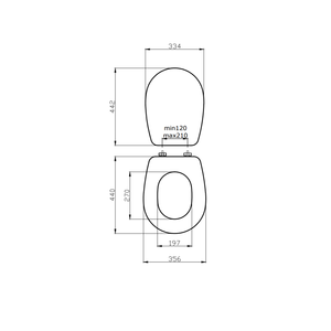 Sedile WC Koricini Modello Liuto Bianco in MDF, Design Italiano, Compatibile con Mobili da Bagno - Product Image 3