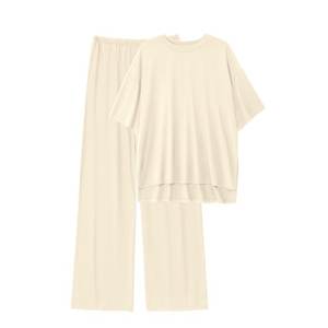 Conjunto de ropa deportiva informal de verano para mujer, transpirable, de secado rápido, para Fitness, Yoga, tenis, hombro caído, Color de golpe, dos piezas para mujer - Product Image 1