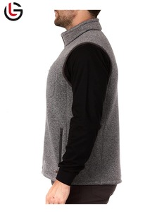 Haute qualité pas cher prix vêtements d'extérieur polaire Gilets couleur unie coupe-vent garder au chaud hiver coton hiver gilet hommes avec poche latérale - Product Image 3