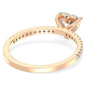 Anillo de Compromiso Solitario de Plata de Ley 925 con Forma de Corazón y Moissanita de 0.91 Quilates, Certificado por GRA, Joyería Fina para Mujer, REYES Luxury - Product Image 4