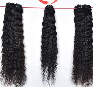 Fabrique Cuticule Aligné Pas Cher 100% Indien Couleur Naturelle cheveux femmes noires Vente en Gros Ondulé Tissage Extensions de Cheveux Humains - Product Image 4