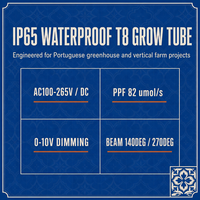 IP65 Waterdichte LED T8 Groeilampbuis Volspectrum 18W 36W 2ft 4ft Kas Verticale Boerderij Plantengroei Lamp voor Portugal
