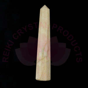 ดินสอคริสตัลทรงโอเบลิสก์หินมูนสโตนลายลูกท้อตามหลักฮวงจุ้ย - Product Image 3
