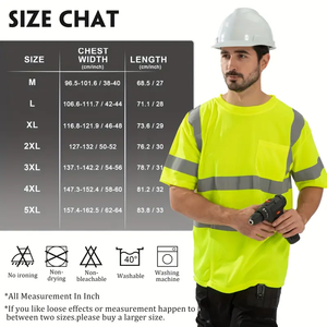 เสื้อยืดสะท้อนแสงสำหรับทำงานผู้ชาย แห้งเร็ว เสื้อยืดสะท้อนแสง - Product Image 3