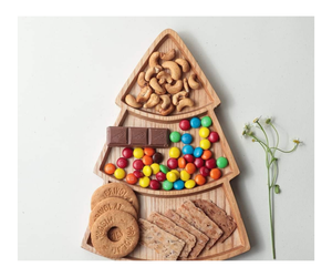 Plato de cena de madera para el hogar, madera de nogal y acacia - Product Image 1