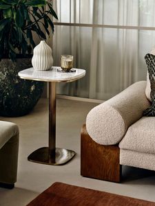 โต๊ะข้างกลมทันสมัยโต๊ะกาแฟคอนกรีตดีไซน์ไม่เหมือนใครหรูหราโต๊ะกาแฟสไตล์ยุโรปสำหรับเฟอร์นิเจอร์ในบ้าน - Product Image 3