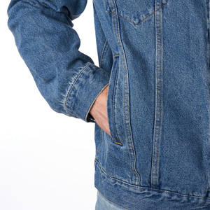 Chaqueta de alta calidad para hombre Chaqueta de mezclilla Personalizada Vintage Desgastado Lavado ácido Denim College Chaqueta de mezclilla de material de alta calidad - Product Image 6