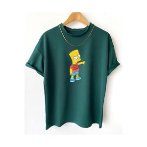 T-shirt girocollo Oversize stampata da uomo Bart Simpson