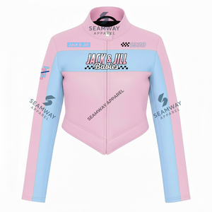 Veste en cuir PU personnalisée Jack And Jill Of America, veste de sororité, haute qualité, silhouette ajustée, coupe courte, veste de course - Product Image 2