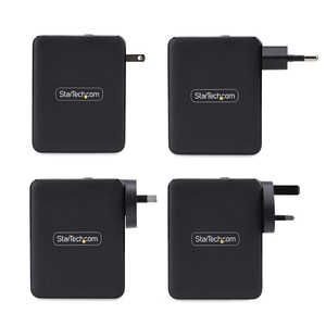 Cargador de Pared Startech 3114GCU-WALL-CHARGER, Adaptador de Corriente de 65W con Puerto Tipo-C, Aleación de Aluminio, Protección Contra Cortocircuitos, Enchufe US/UK, Compatible con Auriculares SCP - Product Image 1