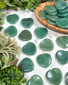 Piedras de Aventurina verde curativas naturales de 3 cm al por mayor, piedras de preocupación de cuidado en forma de corazón de cuarzo crudo, cristal de pulgar - Product Image 2