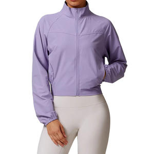 Veste de yoga respirante à manches longues à fermeture éclair à séchage rapide pour la course décontractée en plein air et le fitness avec un design élégant - Product Image 6
