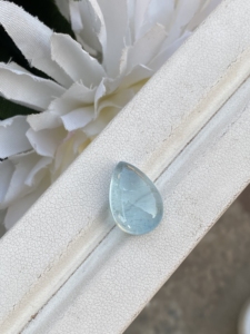 Color superior brillante aguamarina 6,73 quilates forma de pera cabujón piedra preciosa suelta Natural para la fabricación de joyas buena forma de cuenta de brillo - Product Image 2