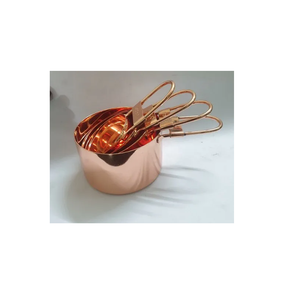 Exquisita cuchara medidora de cobre de 4 tazas con mango de latón, organizador de cocina de nuevo diseño, herramienta de Metal de excelente calidad - Product Image 6