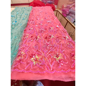 Tela de lentejuelas más vendida, cuentas de bordado de lujo, tela de encaje con cuentas del fabricante indio - Product Image 3