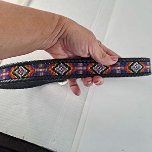 เข็มขัดลูกปัดหนังแท้ตะวันตกผลิตตามสั่งเข็มขัดโลหะพร้อมสตั๊ดดีไซน์สำหรับผู้ชายผู้หญิง - Product Image 2