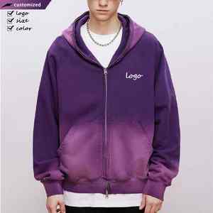 Meilleur sweat à capuche zippé surdimensionné personnalisé en gros pour l'hiver, pour femmes et hommes, en polaire épaisse, respirant, séchage rapide, avec poche, uni, teint, personnalisable - Product Image 6