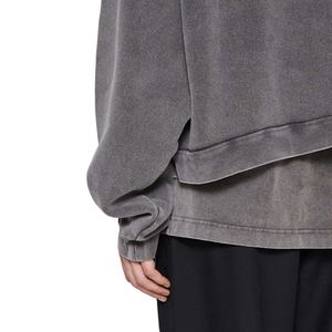 เสื้อฮู้ดผ้าฟลีซของผู้ชายผ้าฝ้าย100% ใหญ่พิเศษซักด้วยกรดออกแบบโลโก้ได้ตามต้องการความเร็วสูงพิมพ์สกรีนลายสำหรับฤดูหนาว - Product Image 5