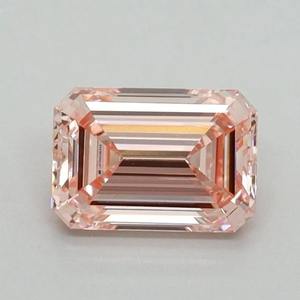 Diamante de Laboratorio de Corte Esmeralda Rosa Fantasía de 2.00 Quilates, VS1, para Anillo de Compromiso, Compra al por Mayor de Fábrica - Product Image 1