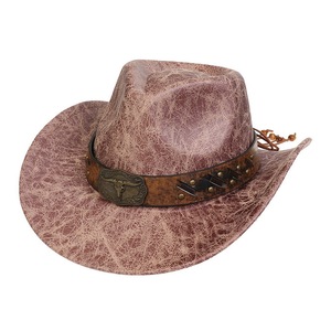 Sombreros de Cuero PU Personalizables de Invierno para Montar a Caballo, Estilo Vaquero Occidental, de Alta Calidad, Precio al por Mayor, para Hombre y Mujer - Product Image 1
