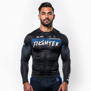 Get Sublimation MMA Apparel Breathable Get Rash Guards Wholesale for Competitive Combat Sports Training Workouts Get - Product Image 2