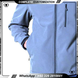 Chaqueta suave a prueba de viento personalizada para hombre para deportes de invierno otoño primavera senderismo al aire libre cierre personal cremallera estilo informal para - Product Image 4