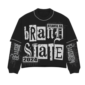 Mens Double Layer V-neck Long Sleeve T <b>Shirts</b> Oversized Anti-Wrinkle Breathable Cotton Tee Heavyweight <b>Y2K</b> Gothic Hip Hop - Product Image 4
