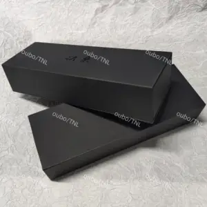 工場カスタム高級フリップトップ段ボール黒紙磁気ギフトボックス包装安い梱包収納ボックス