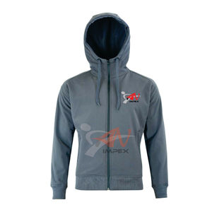 Alta calidad de impresión personalizada Logo Hombres Cremallera Sudadera con capucha Venta directa de fábrica Ropa informal Nuevo estilo Hombres Cremallera Sudadera con capucha - Product Image 3