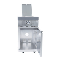 Barbecue à gaz autonome de 19 pouces, 11600 BTU, infrarouge céramique, haute puissance calorifique, pour faire des steaks, en acier inoxydable 304, certifié CE
