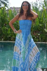 Robe longue Tie Dye de marque privée OEM avec motif uni Robe longue fantaisie à vendre par les exportateurs indiens - Product Image 2