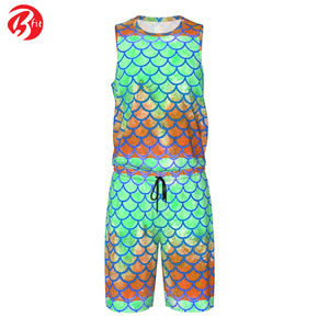 ชุดเครื่องแบบบาสเก็ตบอลกางเกงขาสั้นสำหรับผู้ชายพิมพ์ซับลิเมชันแบบเต็มตัวสำหรับฤดูร้อน - Product Image 3