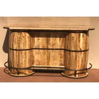 Comptoir Super Bar Moderne Design Présentoir Comptoir de Bar à Dessert en Bois de Mangue Mobilier Intérieur Design Esthétique Vintage