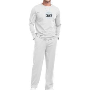 Traje de Otoño de viaje para hombres con Sudadera de cuello redondo de dos piezas con cuello redondo, conjuntos de chándal cómodos, pantalones de chándal de entrenamiento de Color sólido - Product Image 6