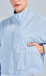 Chaqueta de entrenamiento de yoga especial ajustada con cremallera ligera para mujer de calidad superior para fitness al aire libre - Product Image 3