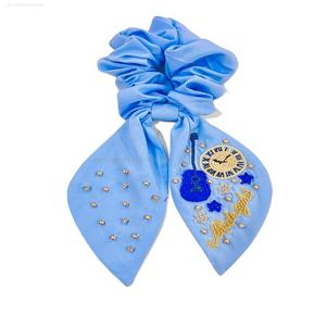 Últimas semillas hechas a mano con cuentas para el cabello Scrunchies indio bordado a mano diseño de la escuela accesorio para el cabello Scrunchies de cola a juego - Product Image 6