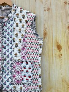 เสื้อโค้ทกระดุมสองแถวสำหรับผู้หญิง, ผ้าฝ้ายทำด้วยมือสไตล์วินเทจโบฮีเมียนถักด้วยผ้าถักเบอร์ฟี่งานปะติดฮิปปี้ - Product Image 3