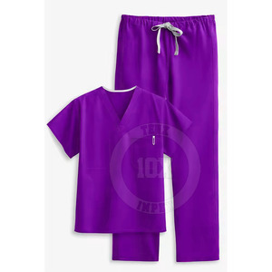 Best Selling 100% Cotton Medical <b>Scrub</b> Suit Premium Medical <b>Scrub</b> <b>Sets</b> at Wholesale Price - Product Image 2