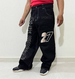 New Arrival Men's Pants Washed Drawstring Wholesale Clothing Stretchy <b>Denim</b> Jean Pants Jeans Cargo Multi Pockets Men <b>Trouser</b> - Product Image 2