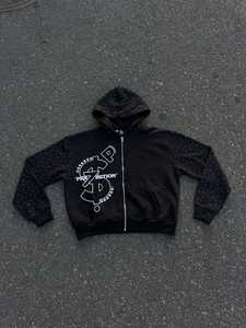 กางเกงวอร์มทรงหลวมผ้าฟลีซโอเวอร์ไซส์สำหรับผู้ชายกางเกงขาบานผ้าคอตตอนผ้าเฟรนช์เทอร์รี่ออกแบบได้ตามที่ต้องการ - Product Image 2