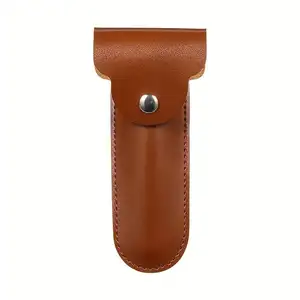 נרתיק מחזיק גילוח לנסיעות עבור גילוח בטיחותי קצה כפול נרתיק עור PU אביזרי גילוח למכירה