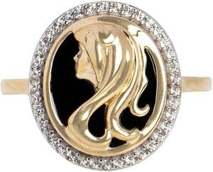 Anillo de mujer Natural CZ Ring / Virgo Sun Sign Ring Zodiac Sign Ring Black Esmalte Unisex Joyería hecha a mano Anillo de plata esterlina 925 - Product Image 2