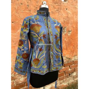 เสื้อแจ็คเก็ตสไตล์โบฮีเมียนสำหรับผู้หญิงดีไซน์ลายดอกไม้เสื้อโค้ทผ้าฝ้าย100% ใส่สบายชุดกิโมโนแบบสั้นสำหรับเทศกาลคริสต์มาส - Product Image 4