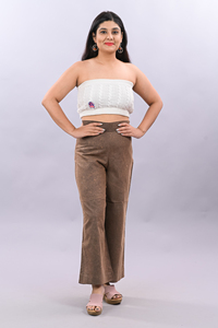 กางเกงฮาเร็มผ้าฝ้ายผู้หญิง, กางเกงลำลองเอวยางยืดเอวสูงระบายอากาศได้ดีเป็นมิตรกับสิ่งแวดล้อม - Product Image 2