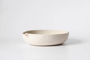 Wholesale Bulk Green & White Color Designing Woven Cotton Rope <b>Basket</b> Top Quality <b>Toys</b> & Clothes Storage <b>Baskets</b> - Product Image 2