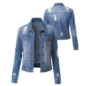 Veste en jean pour femmes, manches longues, streetwear, manteau en jean tendance, veste en jean pour femmes pour tous les jours et les voyages - Product Image 3