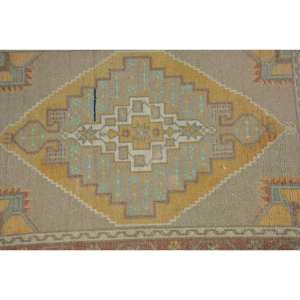 Alfombra Bohemia turca Vintage de 1,7x3 pies, diseño de retazos azul amarillo, área rectangular abstracta de látex de lana para pasillo, alfombra para habitación, nuevo - Product Image 5