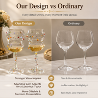 Copa de Vino de Cristal Vintage de Lujo, Gran Capacidad, Diseño Brillante, Venta al por Mayor, Logotipo Personalizado OEM